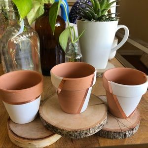 Set of Three 2.5 inch Terra Cotta Mini Planters